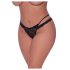 Magic Silk - tanga dantelă cu două bretele (negru)