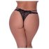 Magic Silk - tanga dantelă cu două bretele (negru)