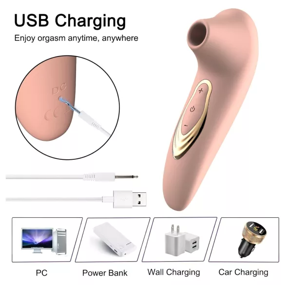 AlvUp - vibrator cu stimulare clitoridiană cu unde de aer - roz