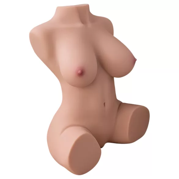 XISE Dania - masturbator tip torzo cu funcție de împingere - nuanță naturală