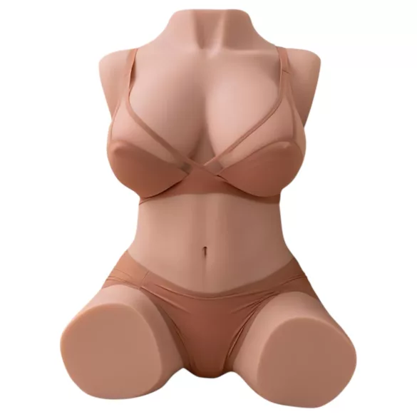 XISE Dania - masturbator tip torzo cu funcție de împingere - nuanță naturală