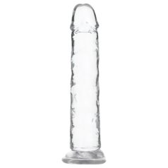 Addiction Crystal - dildo ventuză (transparent) - 18cm