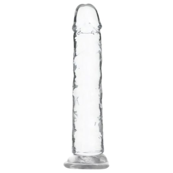 Addiction Crystal - dildo ventuză (transparent) - 18cm