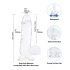 Addiction Crystal - dildo transparent, ventuză și testicule - 15cm