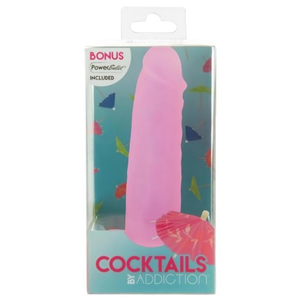 Addiction Coctails - dildo cu ventuză - silicon roz