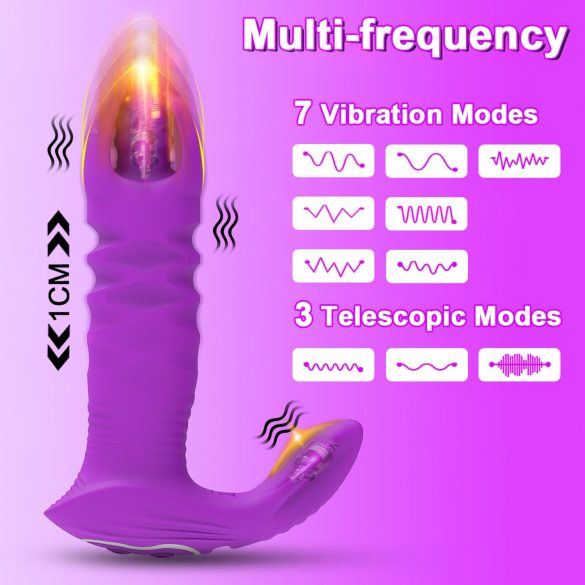 AlvUp - vibrator anal smart cu împingere - silicon mov