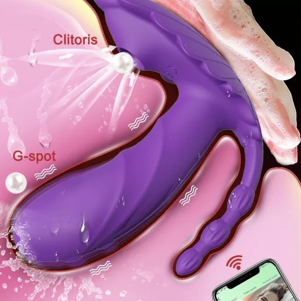 AlvUp - Vibrator purtabil controlat prin aplicație (mov)