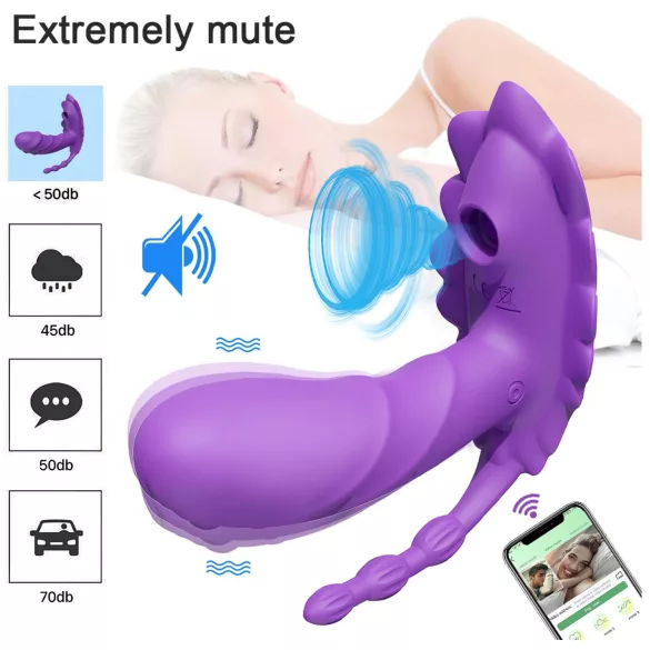 AlvUp - Vibrator purtabil controlat prin aplicație (mov)