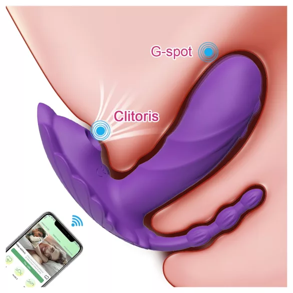 AlvUp - Vibrator purtabil controlat prin aplicație (mov)