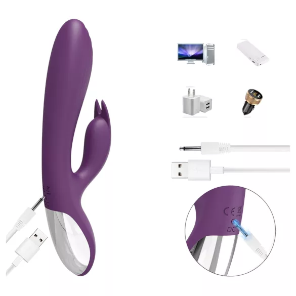 AlvUp - vibrator tip iepuraș pentru punctul G - mov