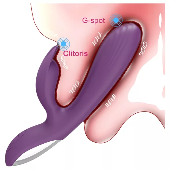 AlvUp - vibrator tip iepuraș pentru punctul G - mov