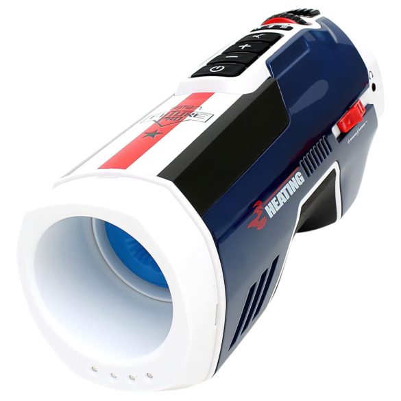 Leten SM Future Pro - masturbator futuristic cu rețea, sunete, strângere, încălzire (albastru)