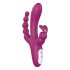 Vibrator triplă acțiune Joker - reîncărcabil, rezistent la apă (mov)