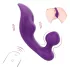 Sex HD Chomper - vibrator dublu rezistent la apă - clitoris și anal - mov