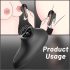 Vibrator negru cu efect de încălzire și oglindă HD