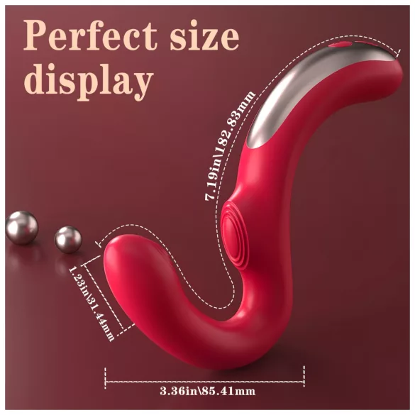 SEX HD Genie - Vibrator punct G și clitoris - roșu