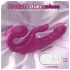 SEX HD Co-op Bliss - vibrator strap-on cu braț pentru clitoris - silicon mov