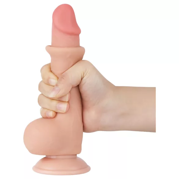 Lovetoy - dildo realist cu ventuză - dublu strat - 19,5cm - culoare naturală
