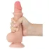Lovetoy - dildo realist cu ventuză - dublu strat - 19,5cm - culoare naturală