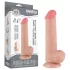 Lovetoy - dildo cu testicule - dublu strat - 20,8cm - culoare naturală