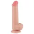 Lovetoy - dildo cu testicule - dublu strat - 20,8cm - culoare naturală