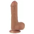 Lovetoy - dildo cu testicule - dublu strat, 18,3cm, culoare naturală