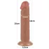 Lovetoy - dildo realist cu ventuză - dublu strat - 20cm - culoare naturală