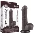 Lovetoy - dildo cu testicule - dublu strat - 18,3cm - maro