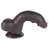 Lovetoy - dildo realist cu testicule - două straturi - 20cm - maro