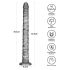 Lovetoy King Sized - vibrator extra mare - 40,5 cm (gri)