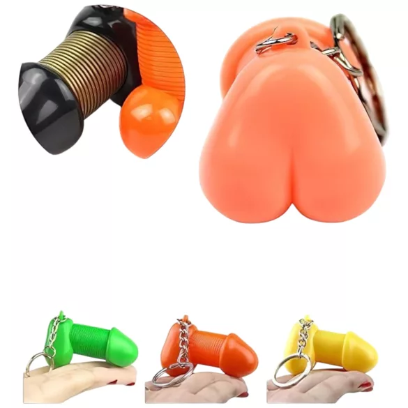 Roomfun - breloc amuzant în formă de penis (portocaliu)