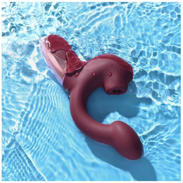 Magic Motion Magic Ponder - Vibrator 2în1 cu braț pentru clitoris - bordo