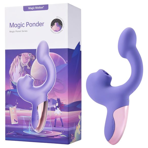 Magic Motion Magic Ponder - vibrator 2 în 1 cu braț pentru clitoris - mov