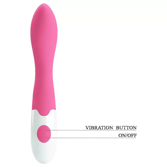Pretty Love Bishop - vibratoare punctul G rezistent la apă - silicon roz-alb