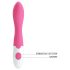 Pretty Love Bishop - vibrator G-spot rezistent la apă (roz-alb)