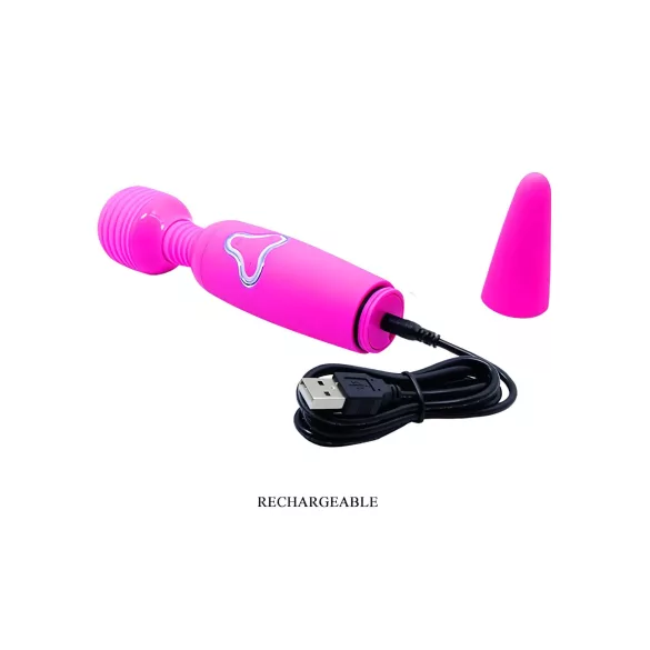 Pretty Love - vibrator tip wand reîncărcabil - masaj - mov