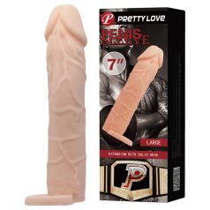 Pretty Love - mânecă pentru penis cu inel - silicon natur