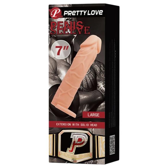 Pretty Love - mânecă pentru penis cu inel - silicon natur