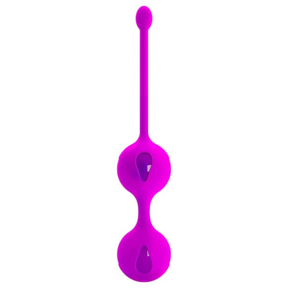 Pretty Love - Bile Kegel duo - exerciții intime - silicon mov