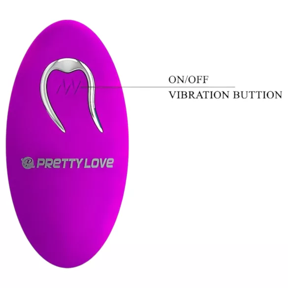 Pretty Love Algernon - vibrator pentru cuplu cu telecomandă, reîncărcabil - mov