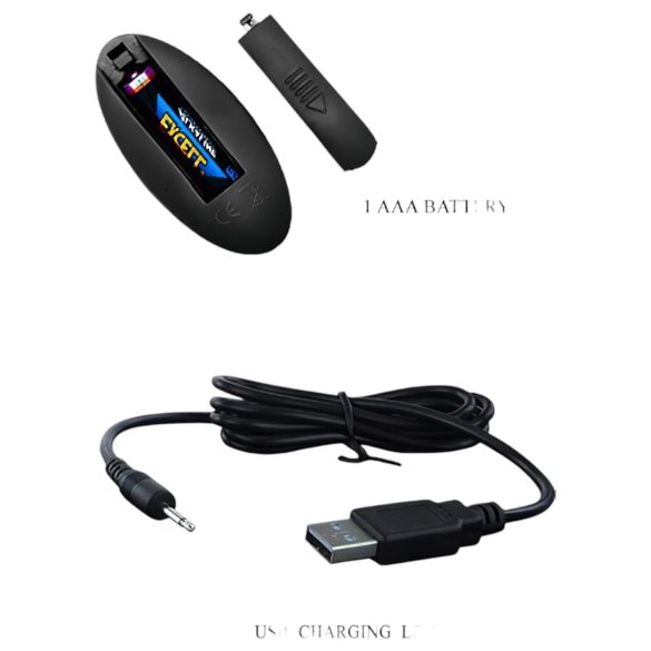 Pretty Love Magic Jinger - vibrator anal cu funcție de împingere - negru