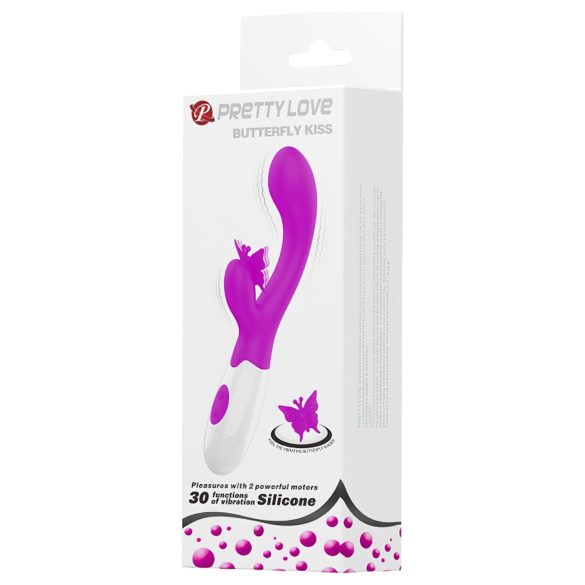 Pretty Love Butterfly Kiss - vibrator cu braț pentru clitoris - roz