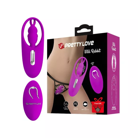 Pretty Love Wild Rabbit - vibrator tip iepuraș pentru clitoris - roz