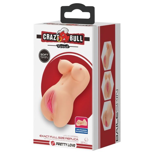 Crazy Bull - jucărie erotică tip vagin realist mini - culoare naturală