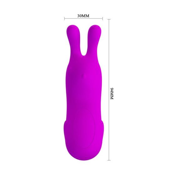 Pretty Love Bunny - vibrator deget cu urechi de iepuraș - mov