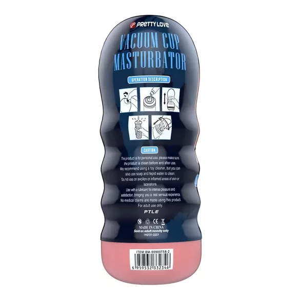 Pretty Love Vacuum Cup - masturbator oral realist (culoare naturală)