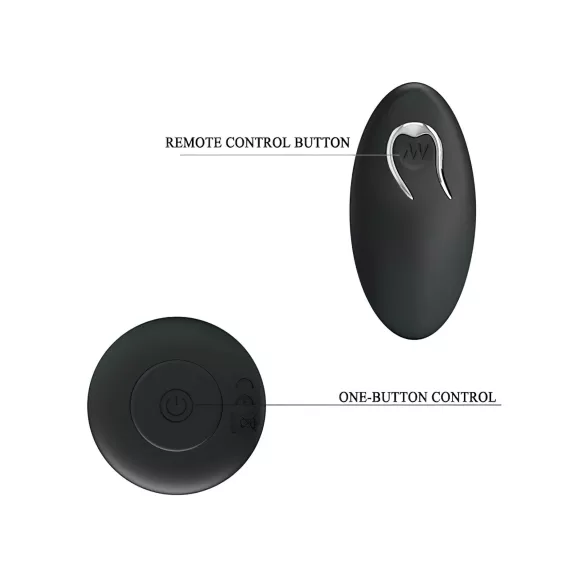 MR. PLAY - vibrator anal wireless reîncărcabil - negru