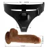 Pretty Love Harness - chiloți universali cu dildo 17 cm - negru