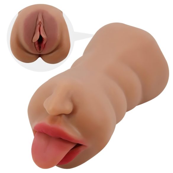 Crazy Bull - masturbator gură și vagin - culoare naturală