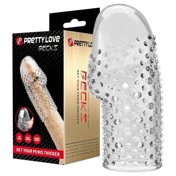 Pretty Love Becks - mânecă pentru penis - extensie realistă - transparent